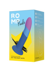 ROMP - PICCOLO DILDO SILICONA CON VENTOSA TRICOLOR 14 CM