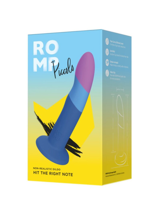 ROMP - PICCOLO DILDO SILICONA CON VENTOSA TRICOLOR 14 CM