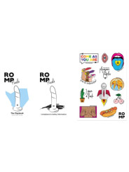 ROMP - PICCOLO DILDO SILICONA CON VENTOSA TRICOLOR 14 CM