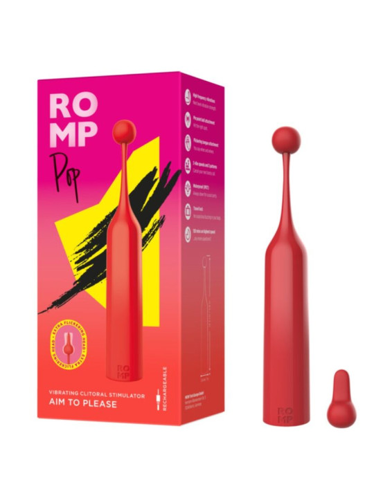 ROMP - POP ESTIMULADOR DE CLÍTORIS ALTA FRECUENCIA ROJO