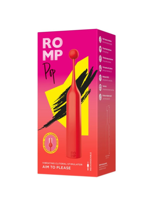 ROMP - POP ESTIMULADOR DE CLÍTORIS ALTA FRECUENCIA ROJO