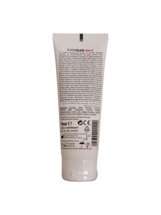 HOT - SUPERGLIDE LUBRICANTE COMESTIBLE BASE AGUA CEREZA 75 ML