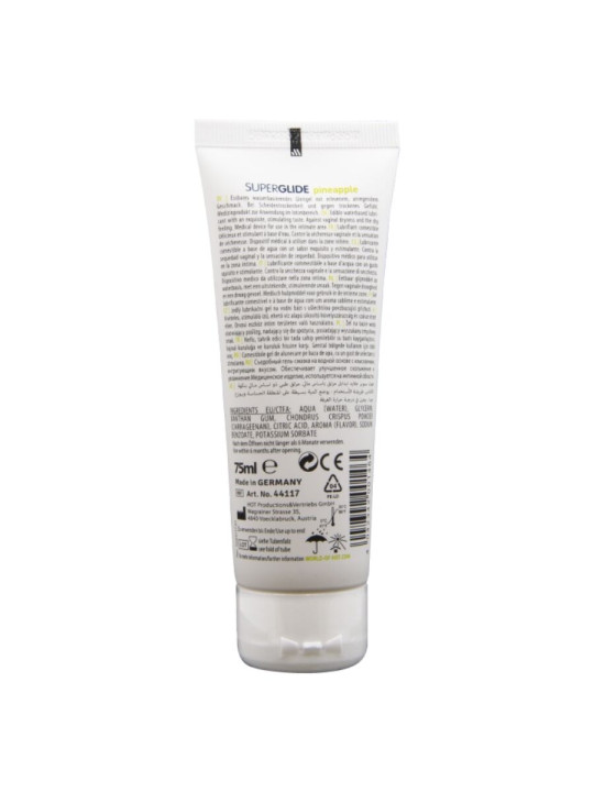 HOT - SUPERGLIDE LUBRICANTE COMESTIBLE BASE AGUA PIÑA 75 ML