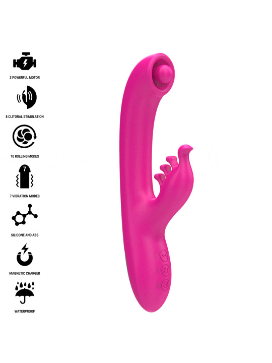 INTENSE - CHRISTINA VIBRADOR MULTIFUNCIÓN RABBIT 22.5 CM ROSA