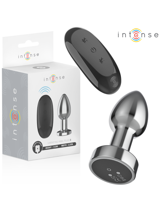 INTENSE - PLUG ANAL 10 VIBRACIONES METAL CON CONTROL REMOTO S