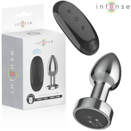 INTENSE - PLUG ANAL 10 VIBRACIONES METAL CON CONTROL REMOTO S