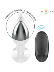 INTENSE - PLUG ANAL 10 VIBRACIONES METAL CON CONTROL REMOTO S