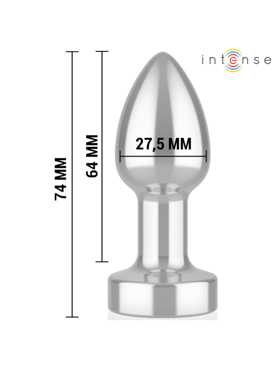 INTENSE - PLUG ANAL 10 VIBRACIONES METAL CON CONTROL REMOTO S