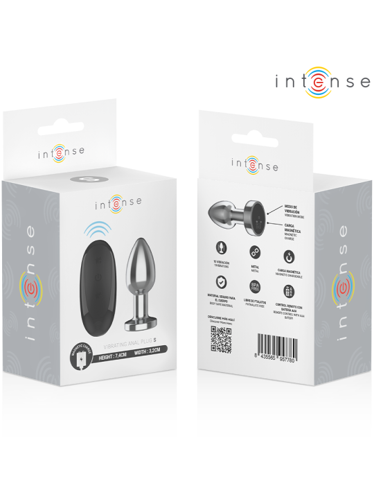 INTENSE - PLUG ANAL 10 VIBRACIONES METAL CON CONTROL REMOTO S