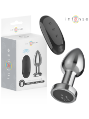 INTENSE - PLUG ANAL 10 VIBRACIONES METAL CON CONTROL REMOTO M