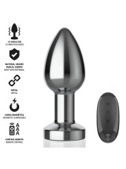 INTENSE - PLUG ANAL 10 VIBRACIONES METAL CON CONTROL REMOTO M
