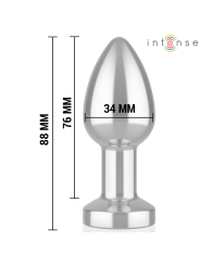 INTENSE - PLUG ANAL 10 VIBRACIONES METAL CON CONTROL REMOTO M
