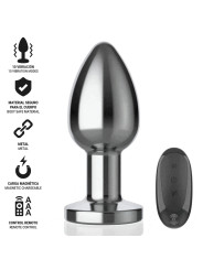 INTENSE - PLUG ANAL 10 VIBRACIONES METAL CON CONTROL REMOTO L
