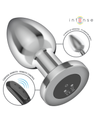 INTENSE - PLUG ANAL 10 VIBRACIONES METAL CON CONTROL REMOTO L