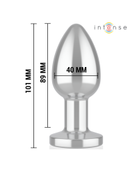 INTENSE - PLUG ANAL 10 VIBRACIONES METAL CON CONTROL REMOTO L