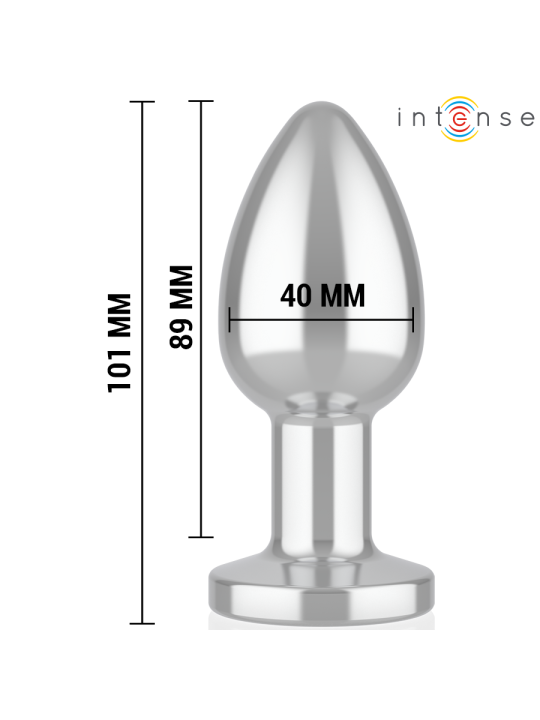 INTENSE - PLUG ANAL 10 VIBRACIONES METAL CON CONTROL REMOTO L