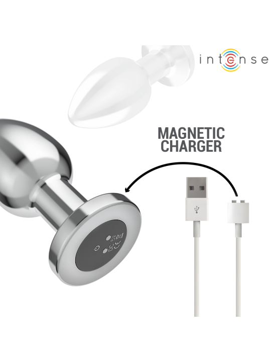 INTENSE - PLUG ANAL 10 VIBRACIONES METAL CON CONTROL REMOTO L