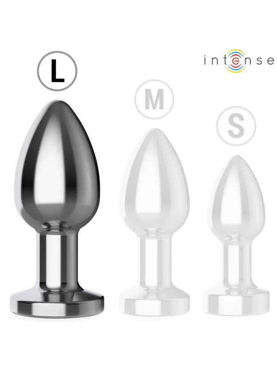 INTENSE - PLUG ANAL 10 VIBRACIONES METAL CON CONTROL REMOTO L