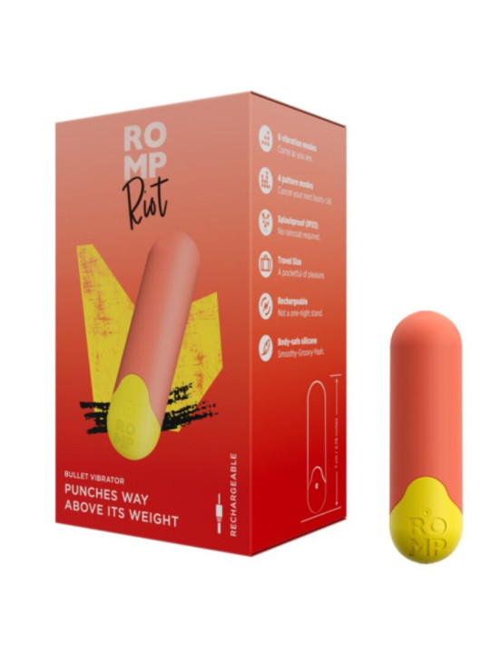 ROMP - RIOT BALA VIBRADORA MULTIFUNCIÓN NARANJA + AMARILLA