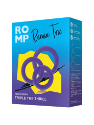 ROMP - REMIX TRIO SET DE 3 ANILLOS PARA PENE SILICONA MORADO