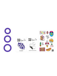 ROMP - REMIX TRIO SET DE 3 ANILLOS PARA PENE SILICONA MORADO