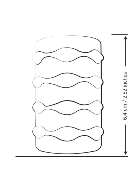 ROMP - MOSH MASTURBADOR MASCULINO TRANSPARENTE CON FUNDA REVERSBLE DE 6 CM