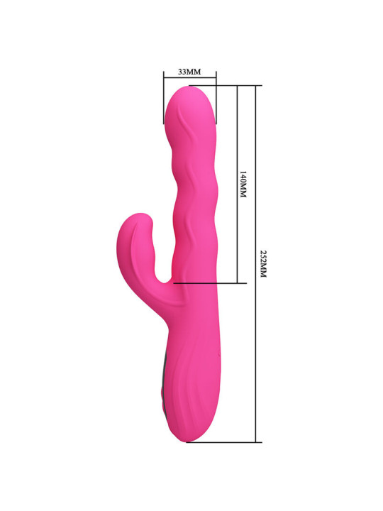 PRETTY LOVE - WINTERS VIBRADOR RABBIT MULTIFUNCIÓN CON PANTALLA LED ROSA