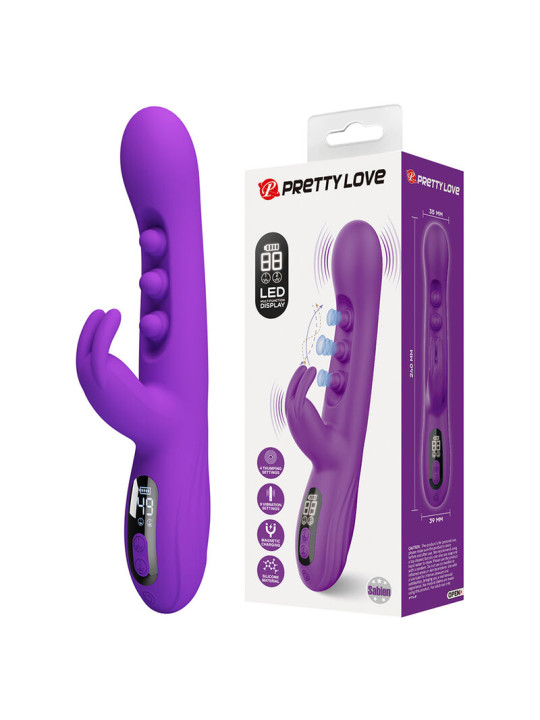 PRETTY LOVE - SABIEN VIBRADOR RABBIT CON ESTIMULACIÓN POR GOLPETEOS Y LED MORADO