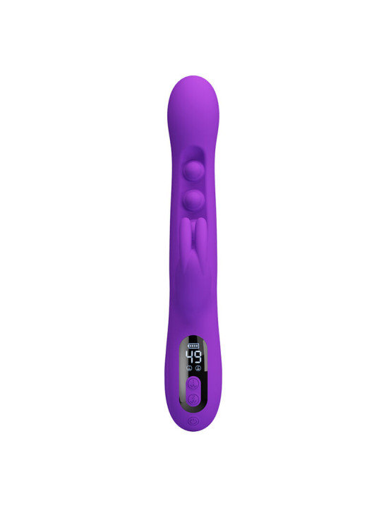 PRETTY LOVE - SABIEN VIBRADOR RABBIT CON ESTIMULACIÓN POR GOLPETEOS Y LED MORADO