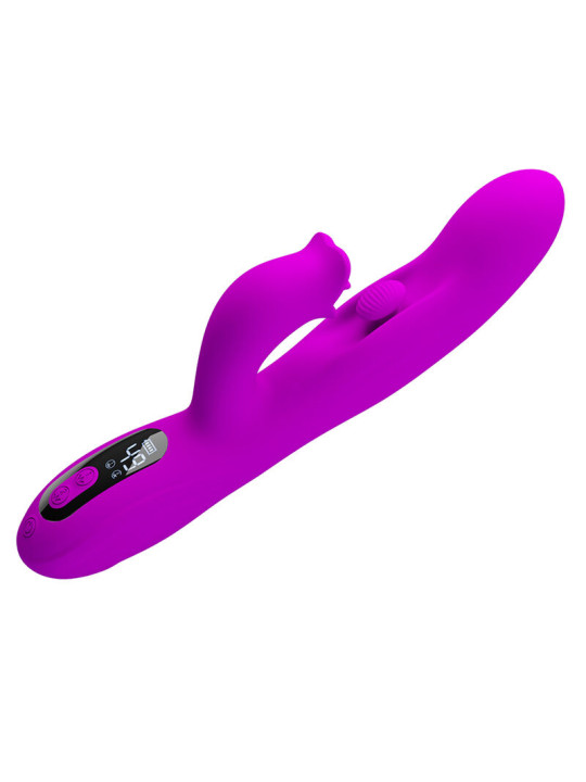 PRETTY LOVE - YALANDA VIBRADOR RABBIT OSCILANTE CON PANTALLA LED MORADO