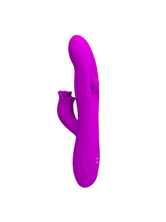 PRETTY LOVE - YALANDA VIBRADOR RABBIT OSCILANTE CON PANTALLA LED MORADO