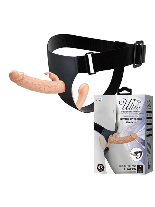 BAILE - CHARLOTTE ARNÉS HOLLOW STRAP-ON DOBLE PENETRACIÓN NATURAL