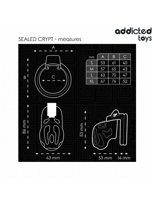 ADDICTED TOYS LOCKED - SEALED CRYPT JAULA PARA PENE 8 CM