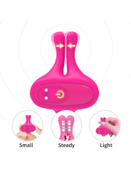 ARMONY - PINZAS PARA PEZONES MAGNÉTICA CON VIBRACIÓN FORMA CONEJO ROSA