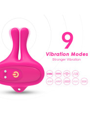 ARMONY - PINZAS PARA PEZONES MAGNÉTICA CON VIBRACIÓN FORMA CONEJO ROSA