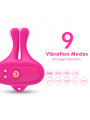 ARMONY - PINZAS PARA PEZONES MAGNÉTICA CON VIBRACIÓN FORMA CONEJO ROSA
