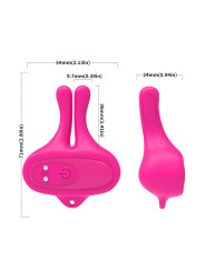 ARMONY - PINZAS PARA PEZONES MAGNÉTICA CON VIBRACIÓN FORMA CONEJO ROSA