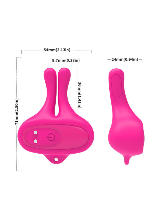 ARMONY - PINZAS PARA PEZONES MAGNÉTICA CON VIBRACIÓN FORMA CONEJO ROSA