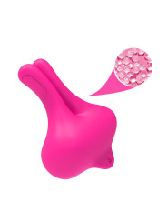 ARMONY - PINZAS PARA PEZONES MAGNÉTICA CON VIBRACIÓN FORMA CONEJO ROSA