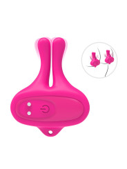 ARMONY - PINZAS PARA PEZONES MAGNÉTICA CON VIBRACIÓN FORMA CONEJO ROSA