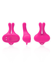 ARMONY - PINZAS PARA PEZONES MAGNÉTICA CON VIBRACIÓN FORMA CONEJO ROSA