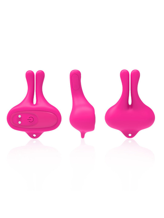 ARMONY - PINZAS PARA PEZONES MAGNÉTICA CON VIBRACIÓN FORMA CONEJO ROSA