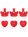 ARMONY - PINZAS PARA PEZONES MAGNÉTICA CON VIBRACIÓN FORMA MARIPOSA ROJO