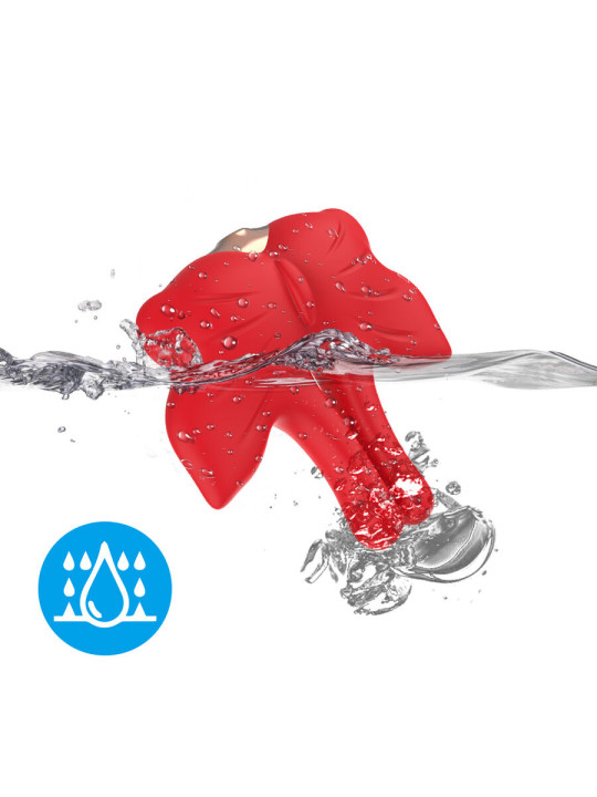 ARMONY - PINZAS PARA PEZONES MAGNÉTICA CON VIBRACIÓN FORMA MARIPOSA ROJO