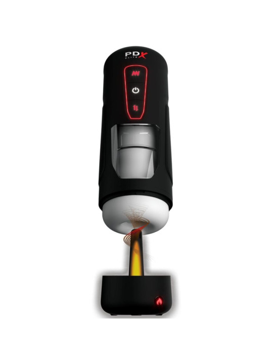 PDX ELITE - MILK ME HOTTER MASTURBADOR AUTOMÁTICO CON THRUSTING Y VIBRACIÓN EFECTO CALOR