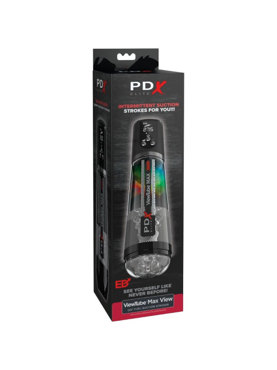 PDX ELITE - VIEWTUBE MAX VIEW MASTURNADOR AUTOMÁTICO CON SUCCIÓN TRANSPARENTE