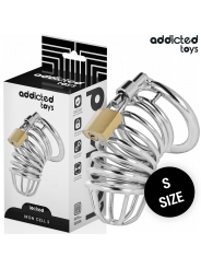 ADDICTED TOYS LOCKED - IRON CELL JAULA PARA PENE DE METAL 4 CM TALLA S