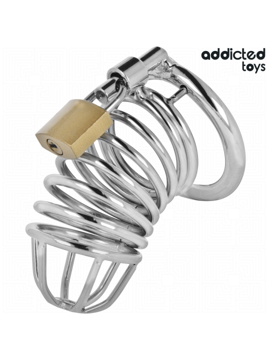 ADDICTED TOYS LOCKED - IRON CELL JAULA PARA PENE DE METAL 4 CM TALLA S