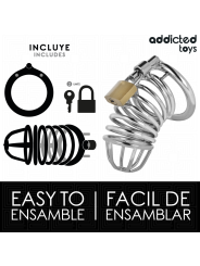 ADDICTED TOYS LOCKED - IRON CELL JAULA PARA PENE DE METAL 4 CM TALLA S