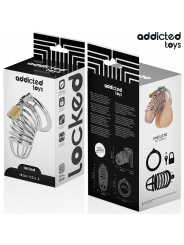 ADDICTED TOYS LOCKED - IRON CELL JAULA PARA PENE DE METAL 4 CM TALLA S